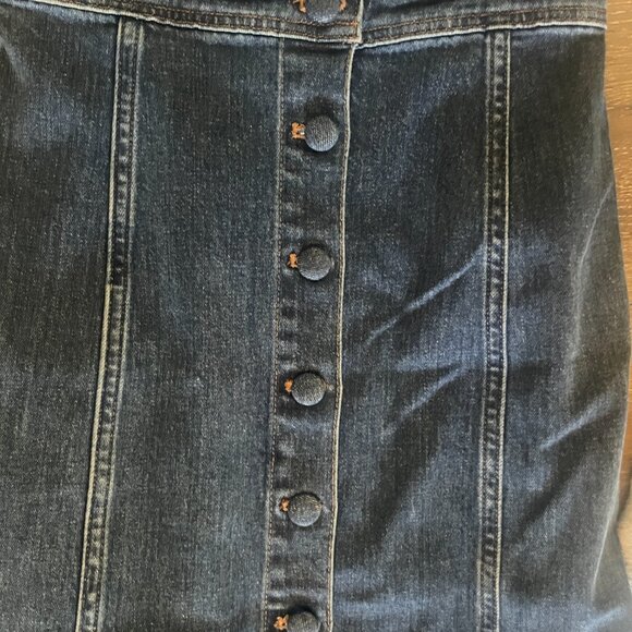 Madewell Denim Covered-Button Dress Size 2 - Picture 12 of 14